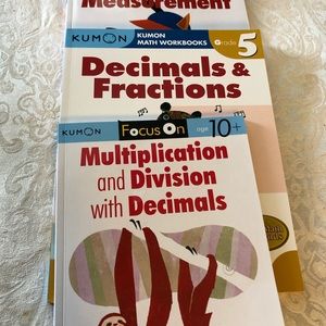 3 Kumon books: Math & Geometry.